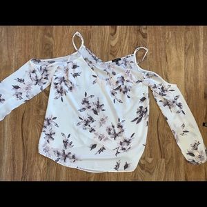 Dynamite Shoulder Cut out Blouse